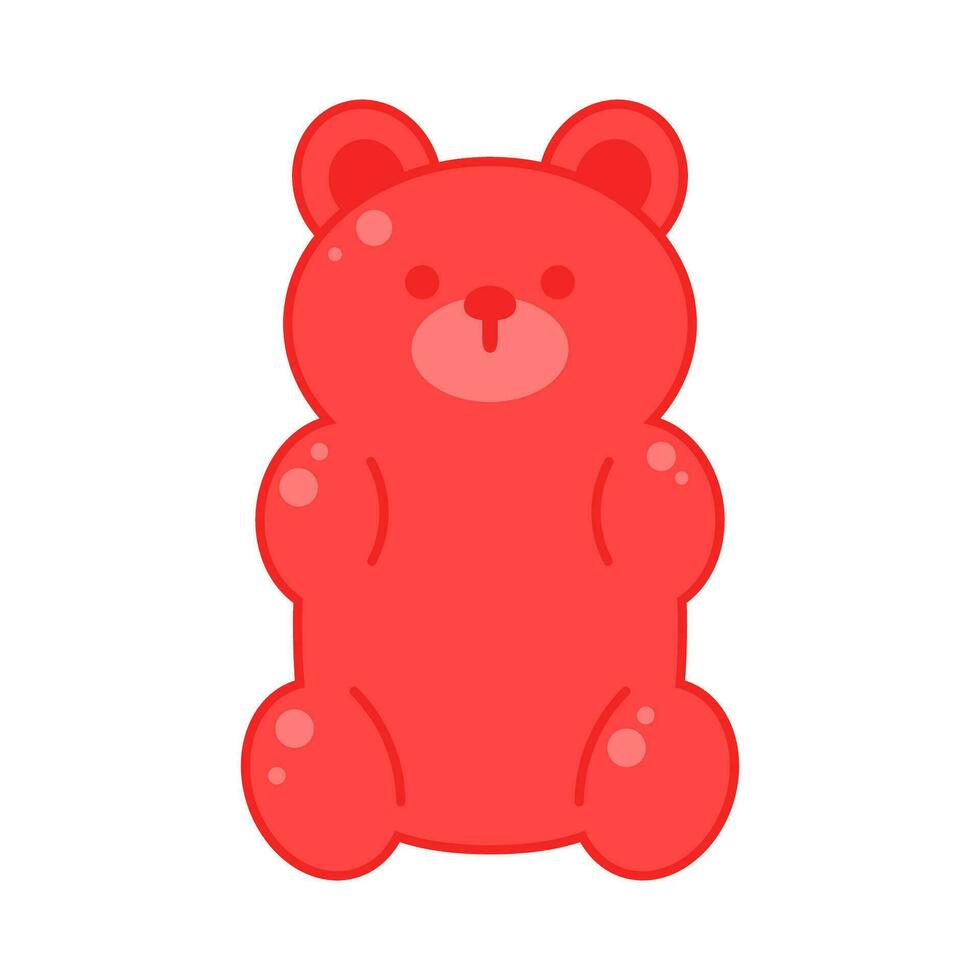 Jelly bears fruit gummy. Character Illustrator vector design.