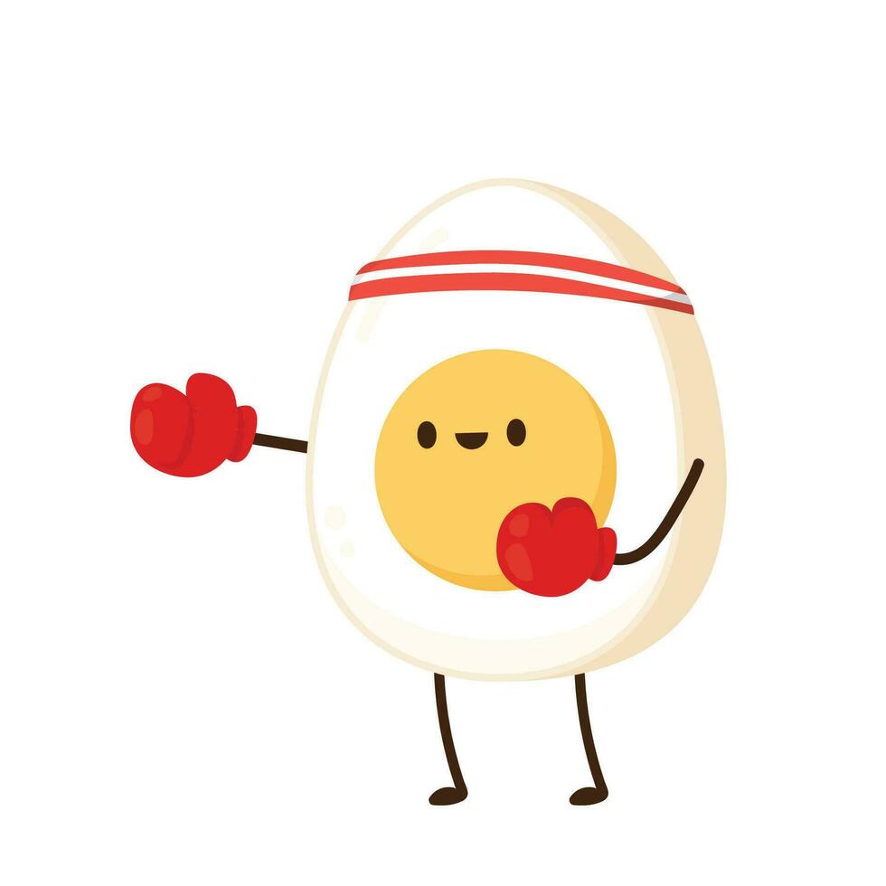 Egg character design. egg vector on white background.