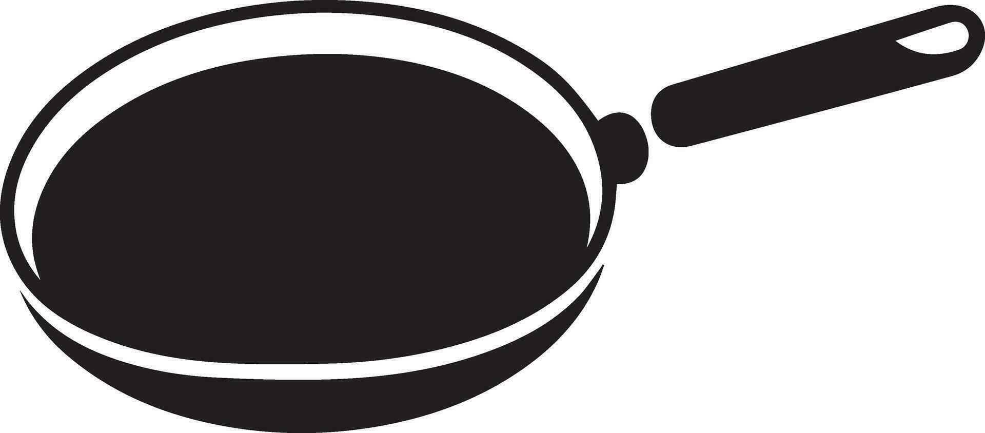 Fry pan vector silhouette illustration 6