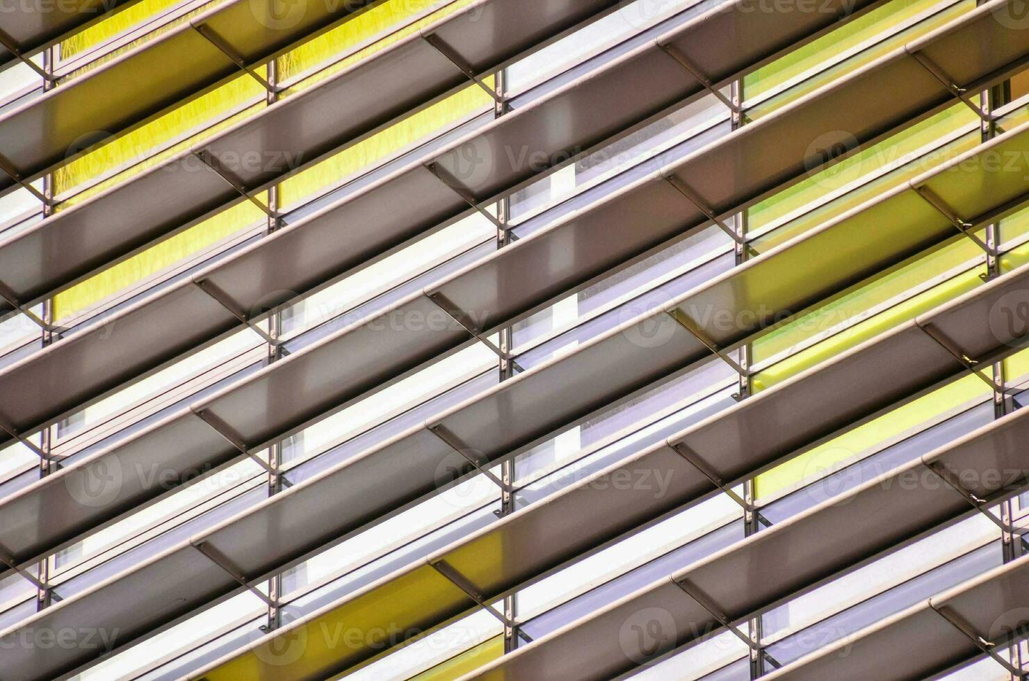 a close up of a building with many windows photo