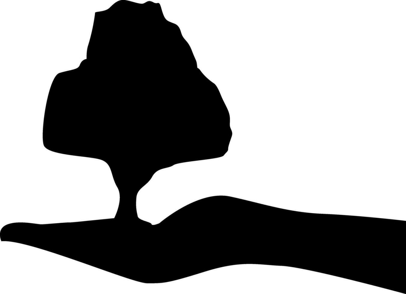 tree plantation vector silhouette