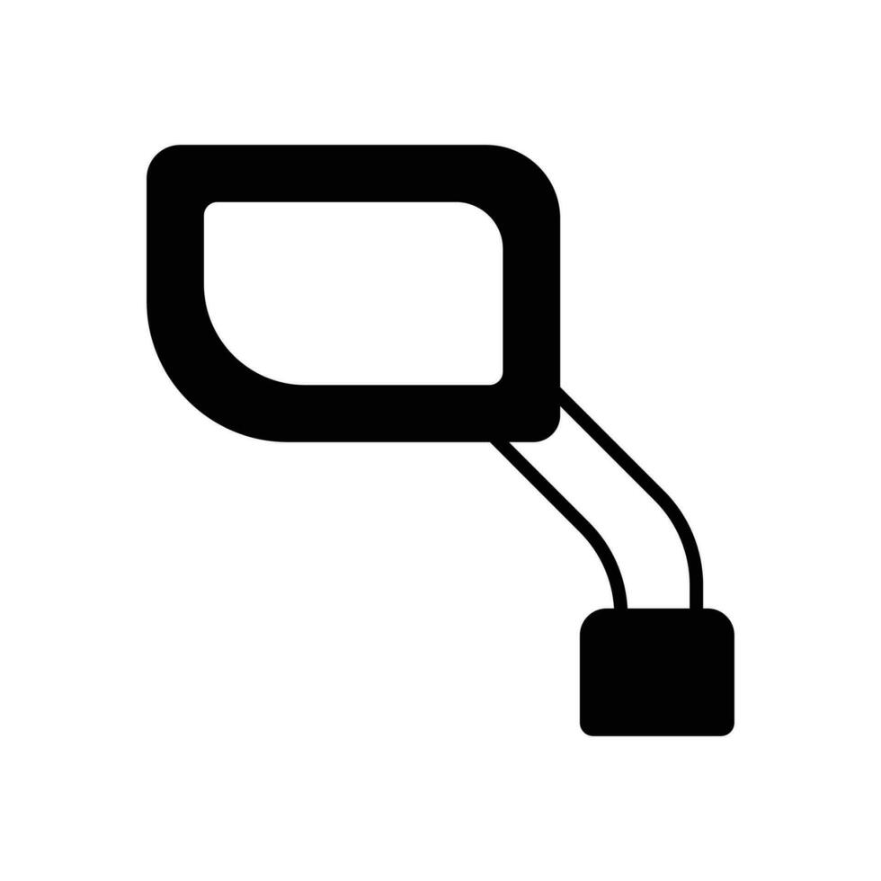 Rearview Mirror icon. solid icon vector