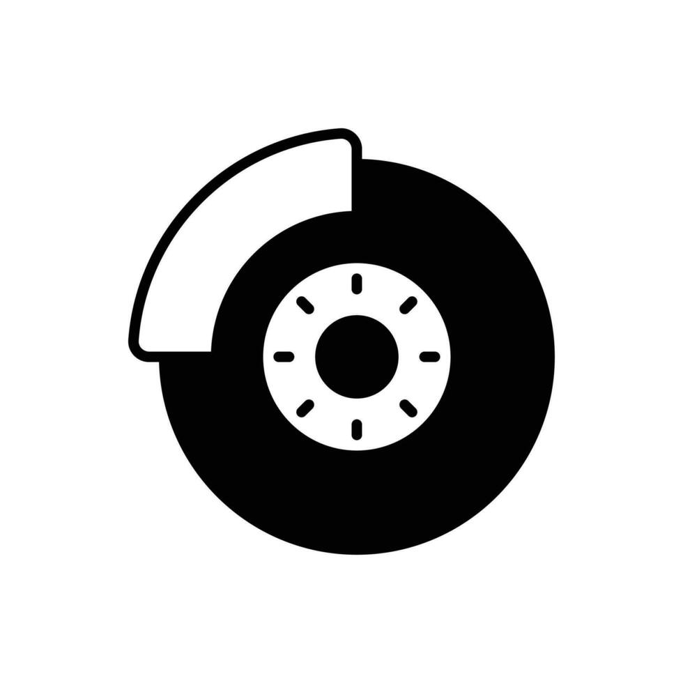 Disc Brake icon. solid icon vector