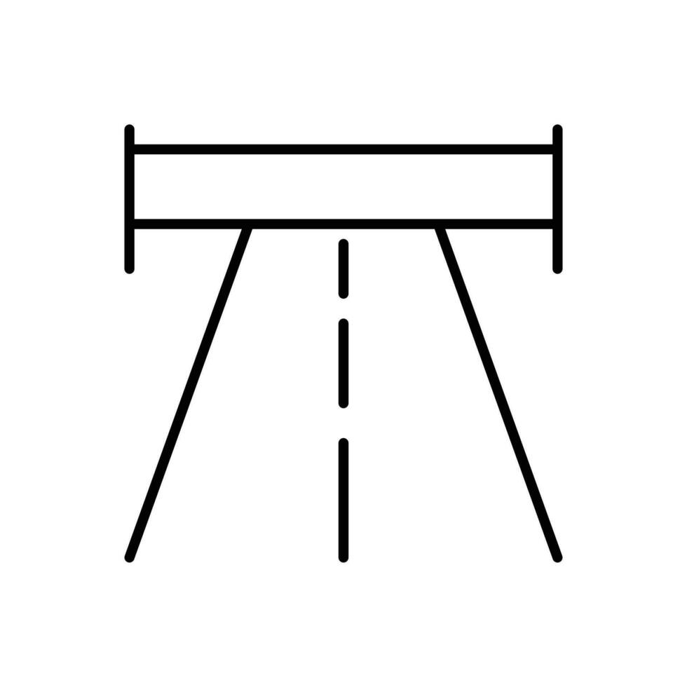 finish line icon. outline icon vector