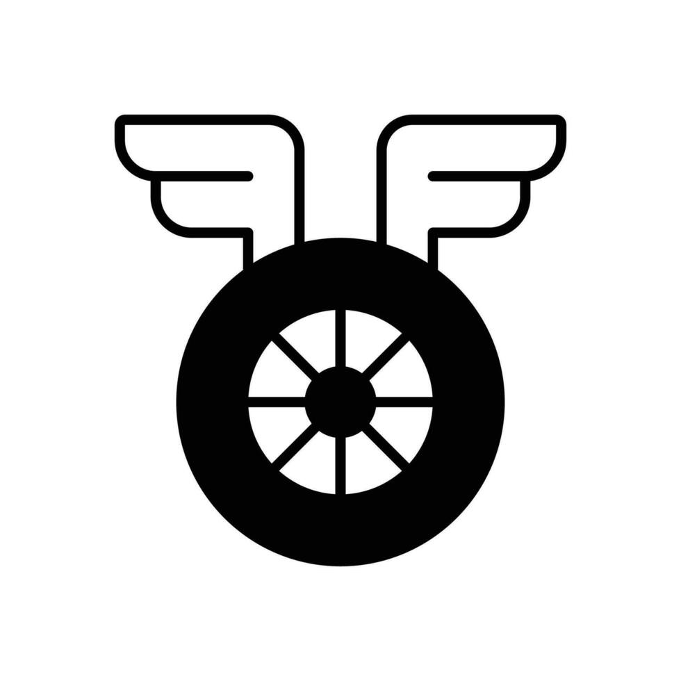 Wheel with wings logo vector
