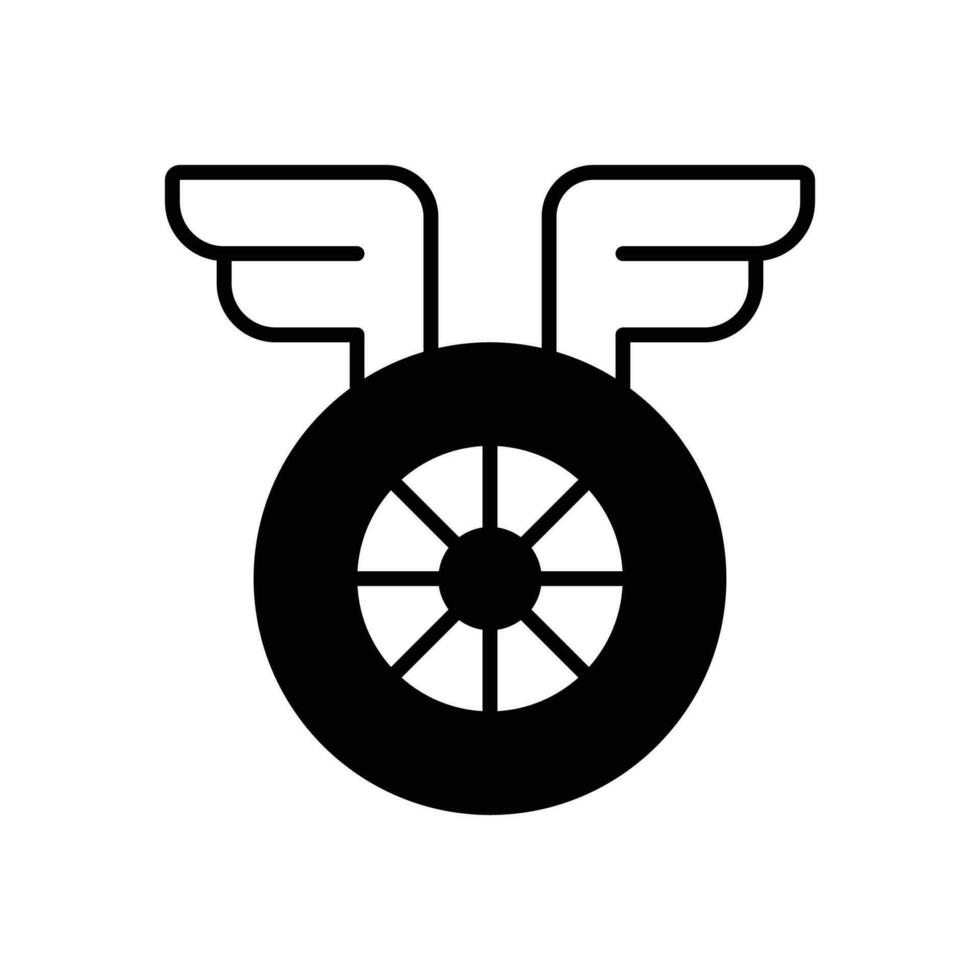 Wheel with wings logo vector