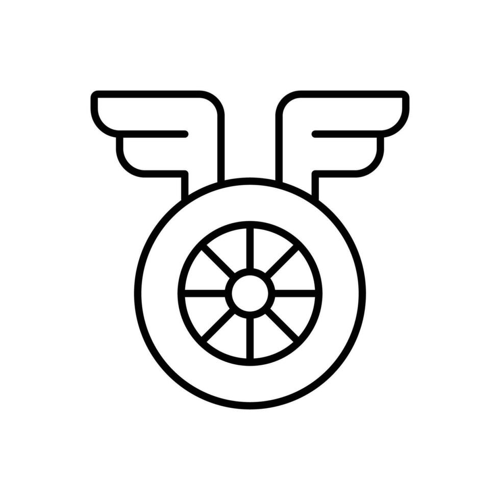 wheel with wings logo vector