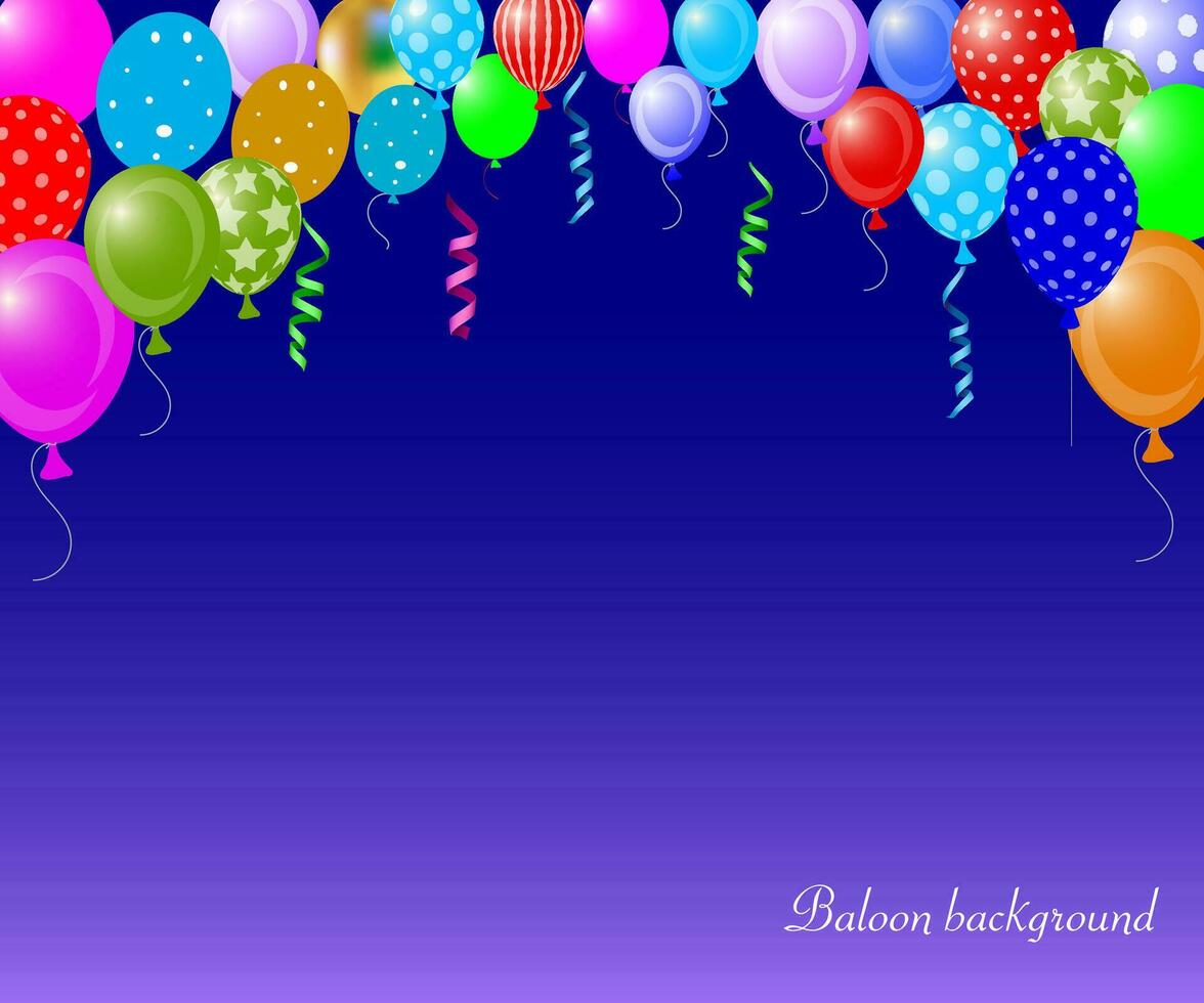 Balloon background collection colorful balloon for birthday and any party. vector