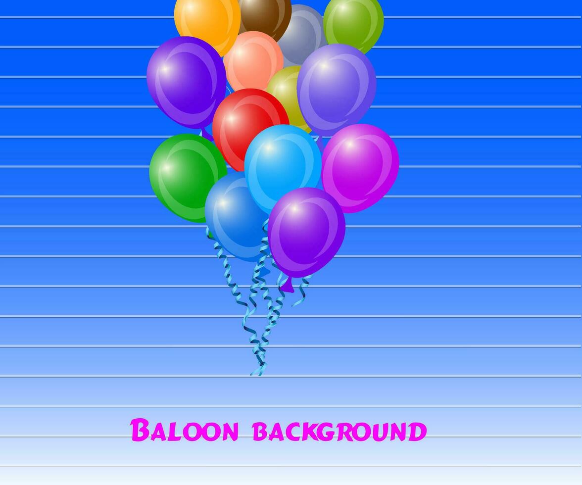 Balloon background collection colorful balloon for birthday and any party. vector