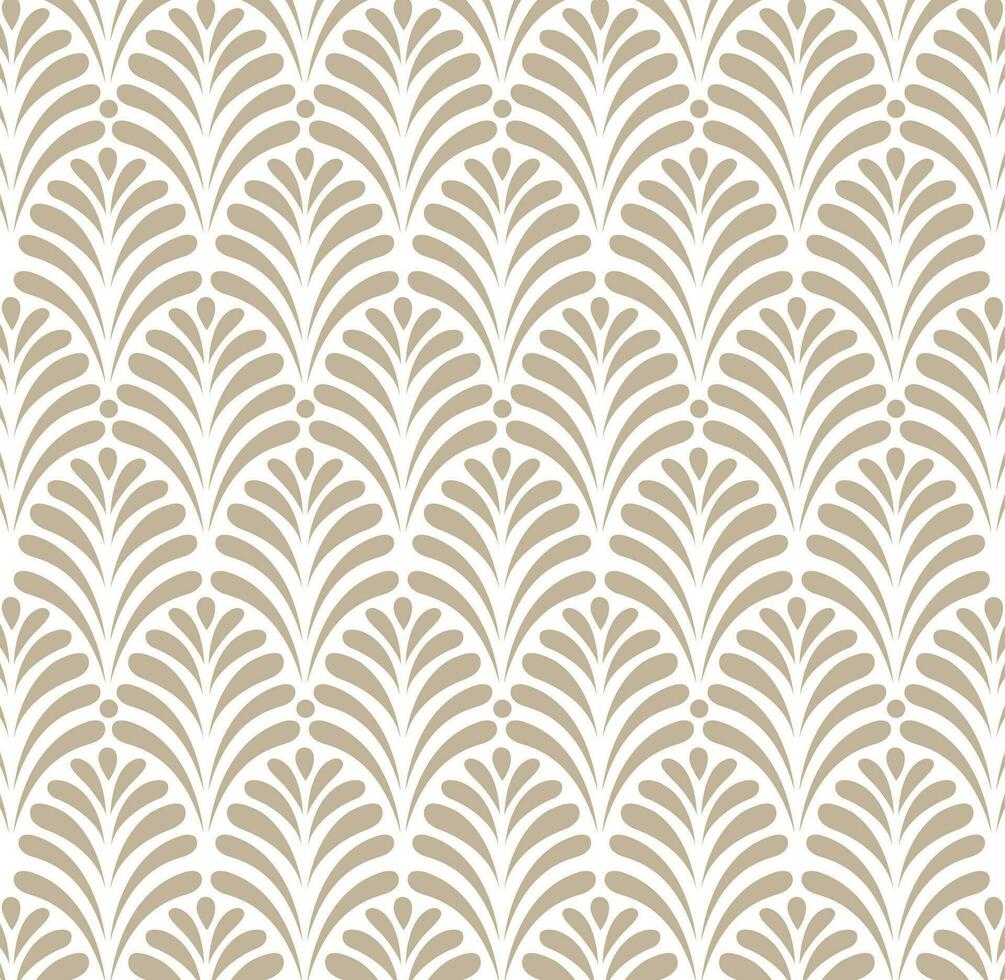 Seamless modern floral art deco pattern leaves vector background
