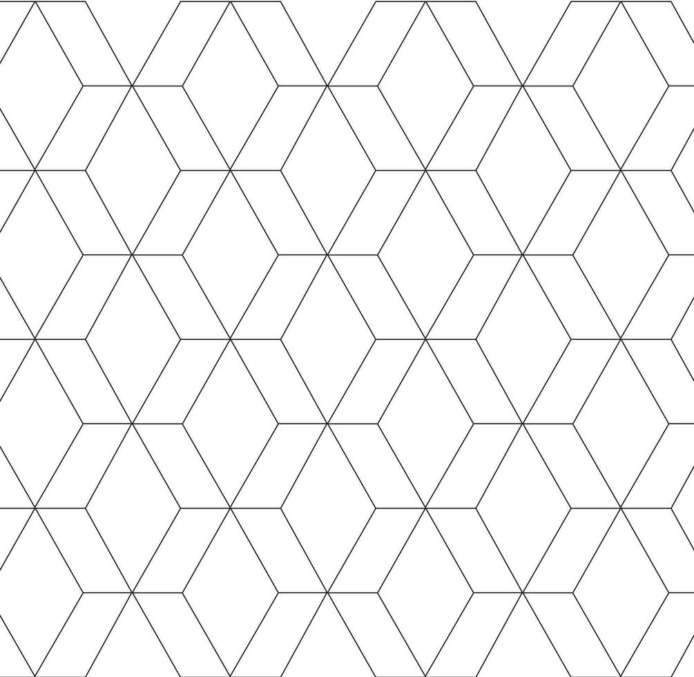 Seamless repeating pattern geometric hexagons vector background