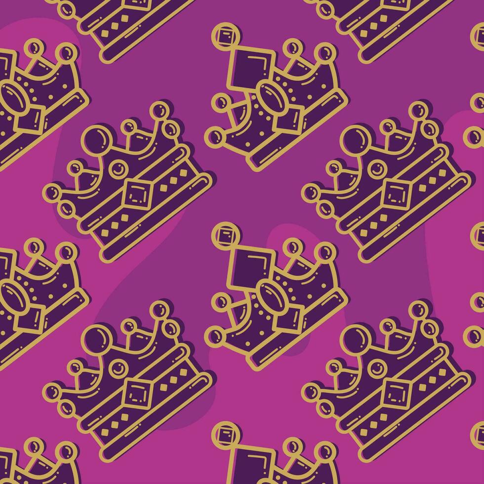 crown pattern Royalty background Vector