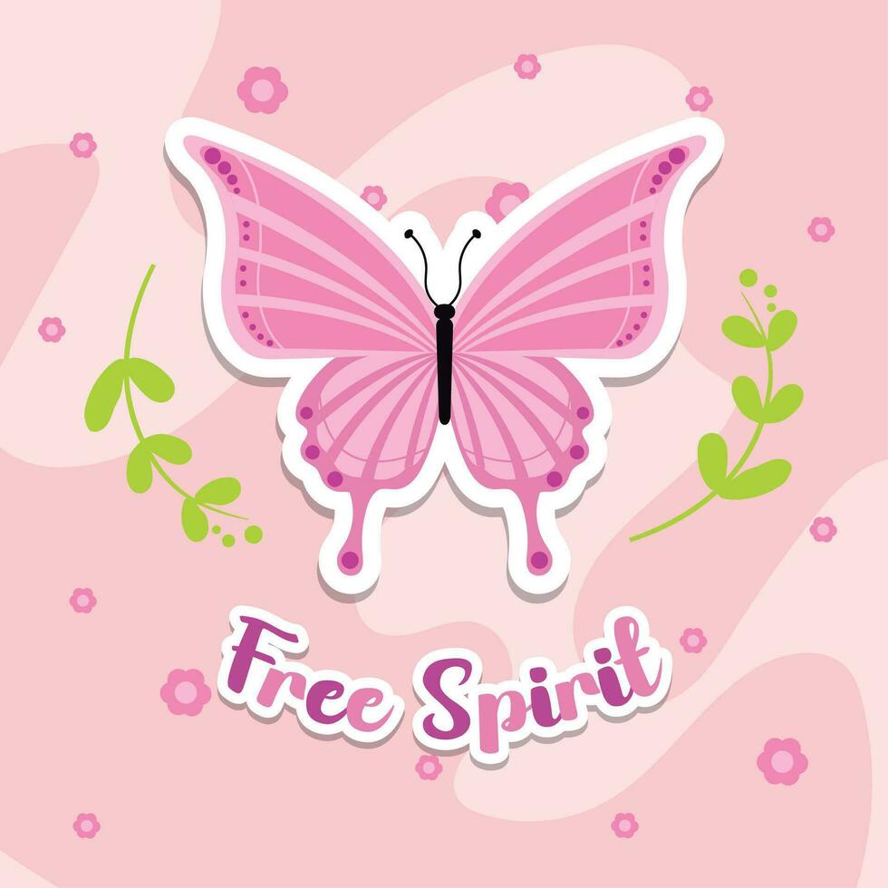 de colores póster de mariposas fondo de pantalla decoración vector ilustración