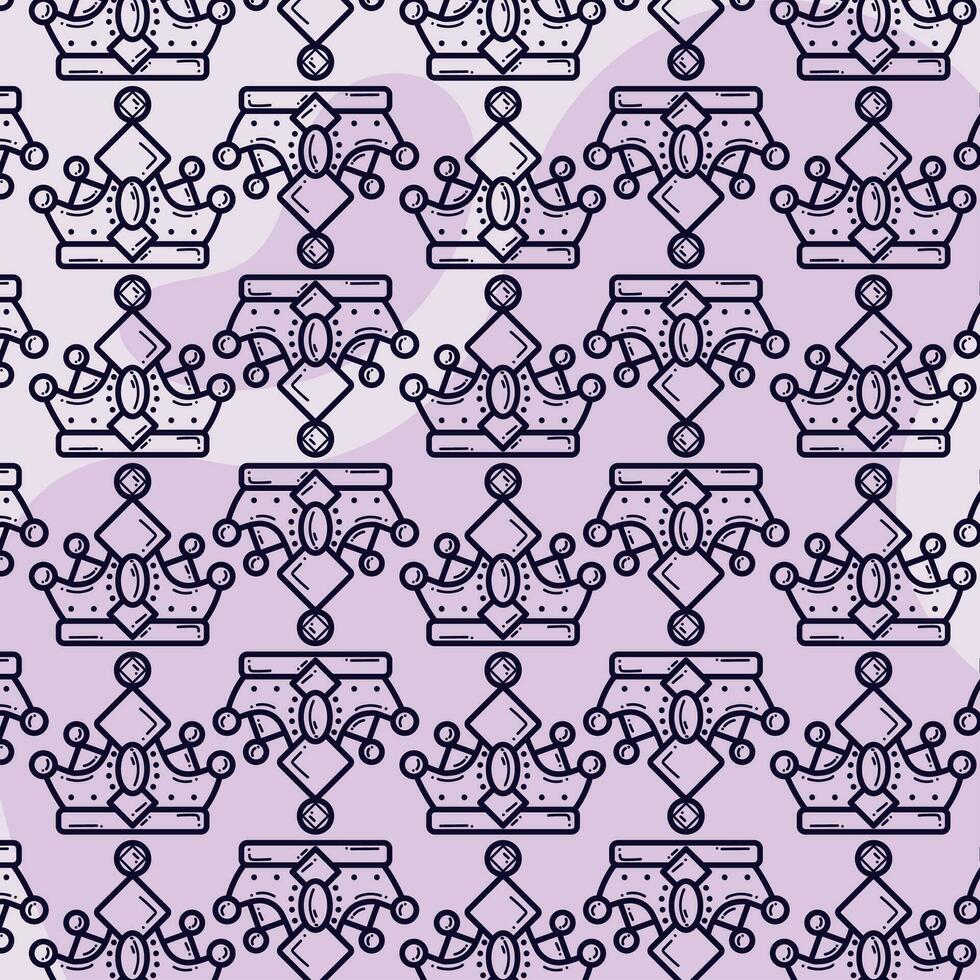 crown pattern Royalty background Vector