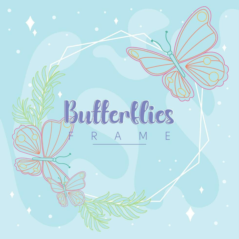 de colores póster de mariposas fondo de pantalla decoración vector ilustración