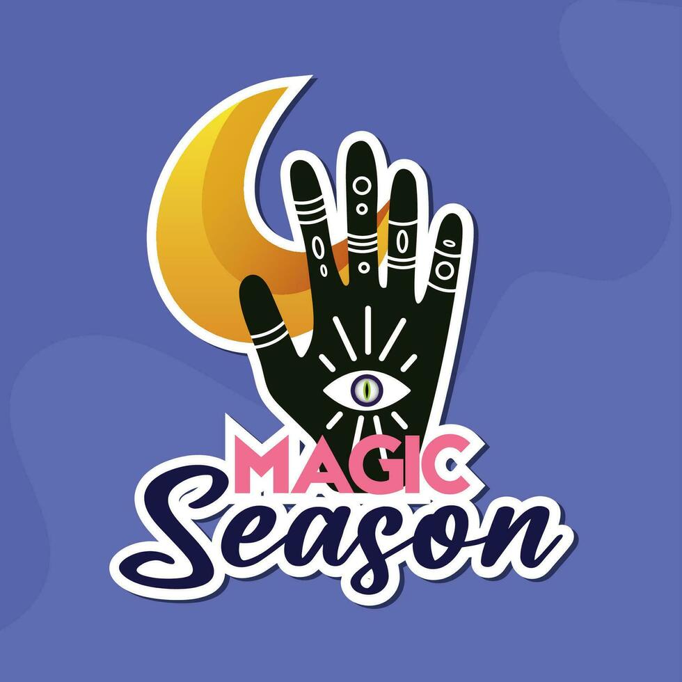 Esoteric handHalloween season Vector illustration