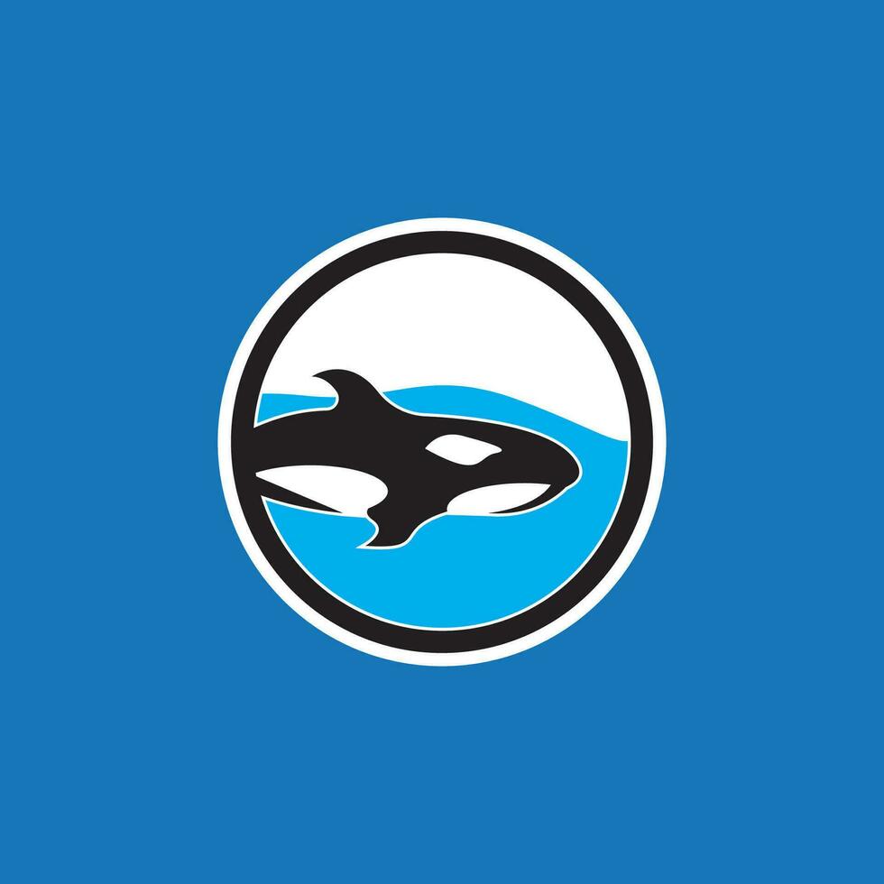 Orca icon and symbol vector template illustration