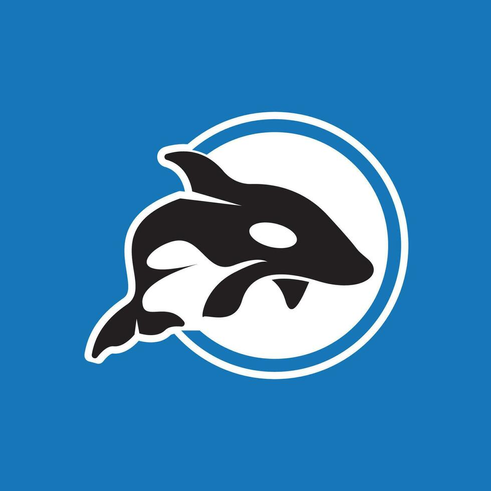 Orca icon and symbol vector template illustration
