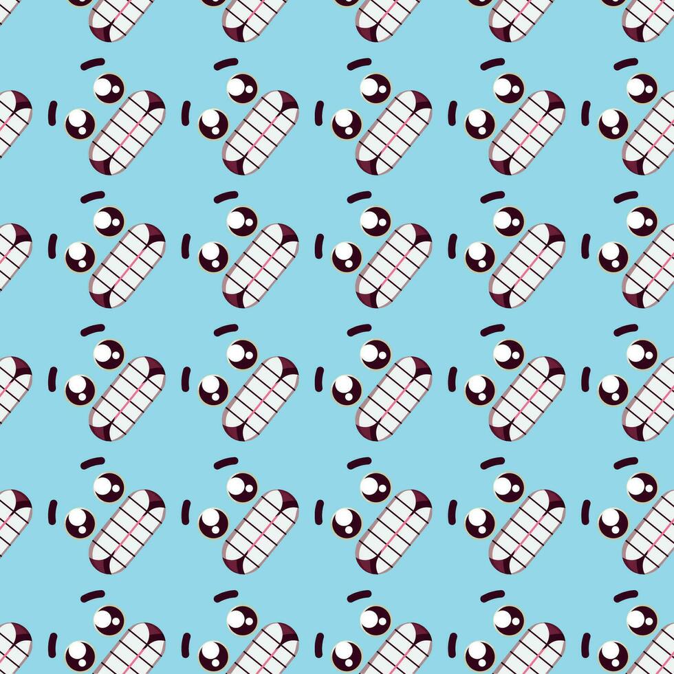 Seamless pattern background with facial expression Vector illustration