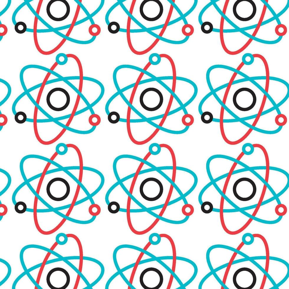 Atom icons pattern background Vector illustration