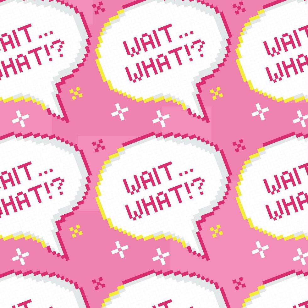Speech bubble pattern background Pixel art Vector illustration