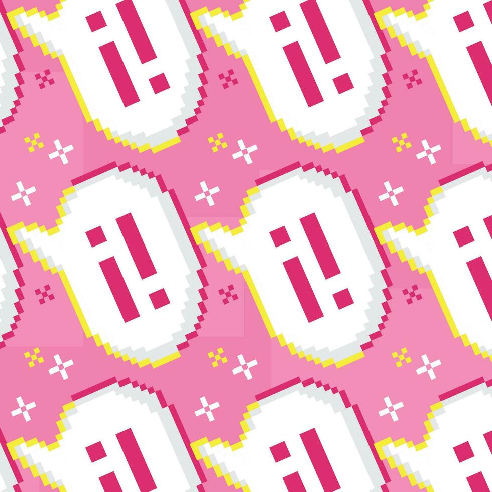 Speech bubble pattern background Pixel art Vector illustration
