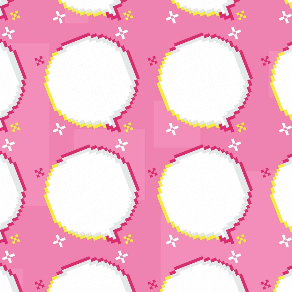 Speech bubble pattern background Pixel art Vector illustration