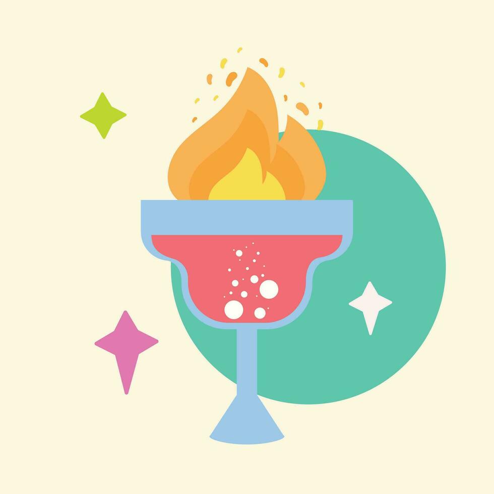 Isolated cokctail glass icon Beverage Vector illustration