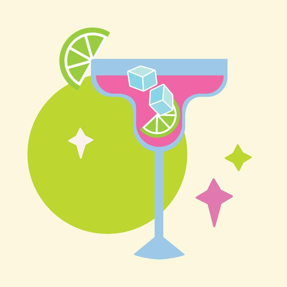 Isolated cokctail glass icon Beverage Vector illustration