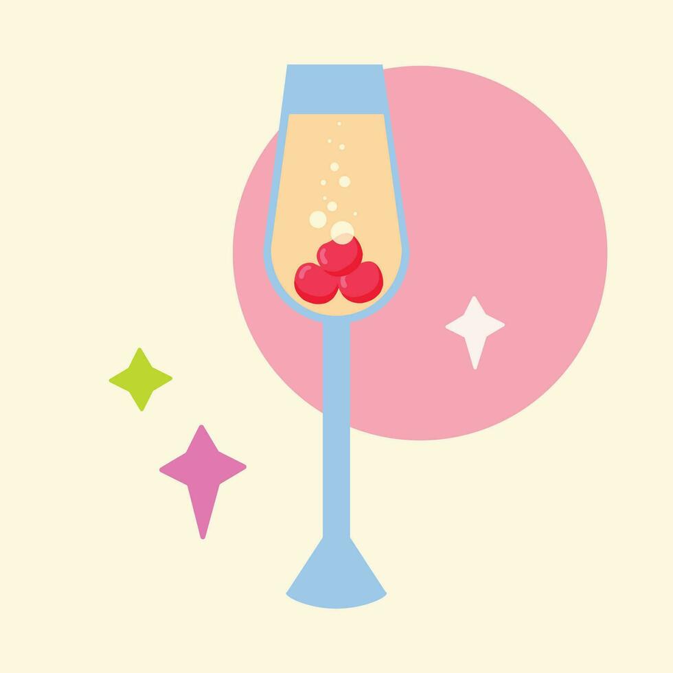 Isolated cokctail glass icon Beverage Vector illustration