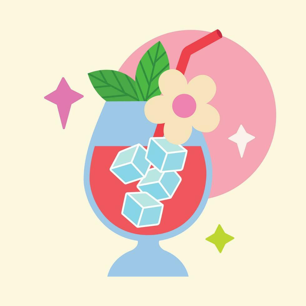 aislado cóctel vaso icono bebida vector ilustración