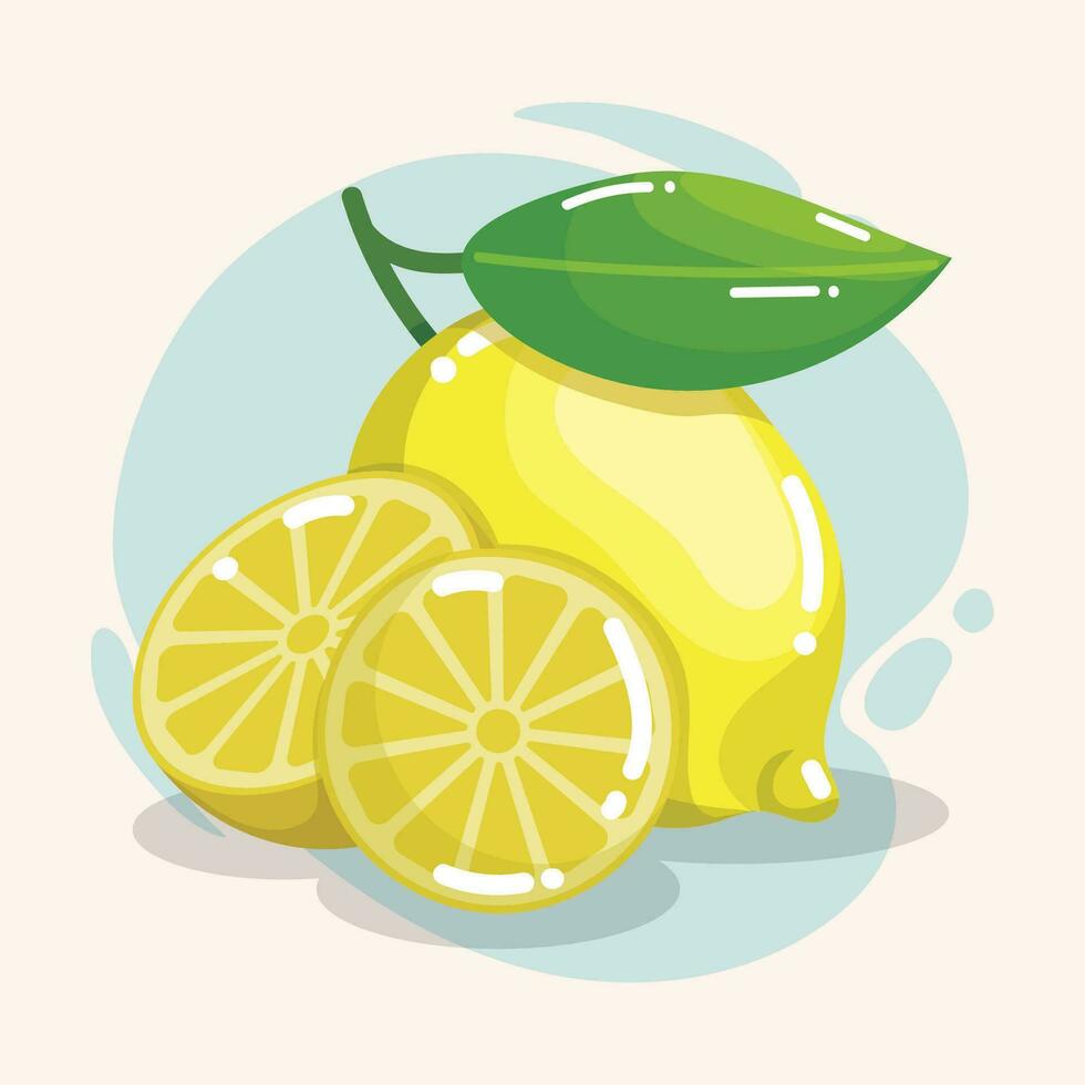 Isolated lemon Fruit icon Healthy food Vector illustration