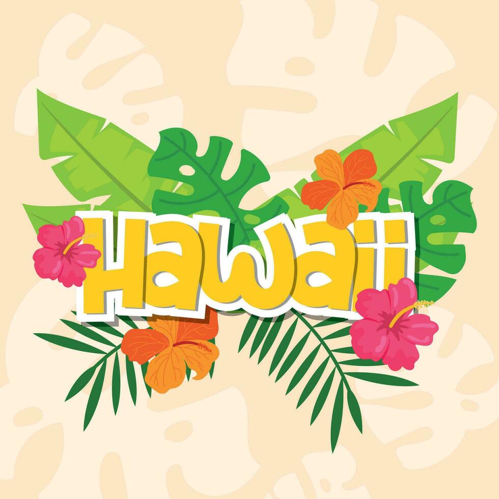 de colores tropical Hawai antecedentes vector ilustración