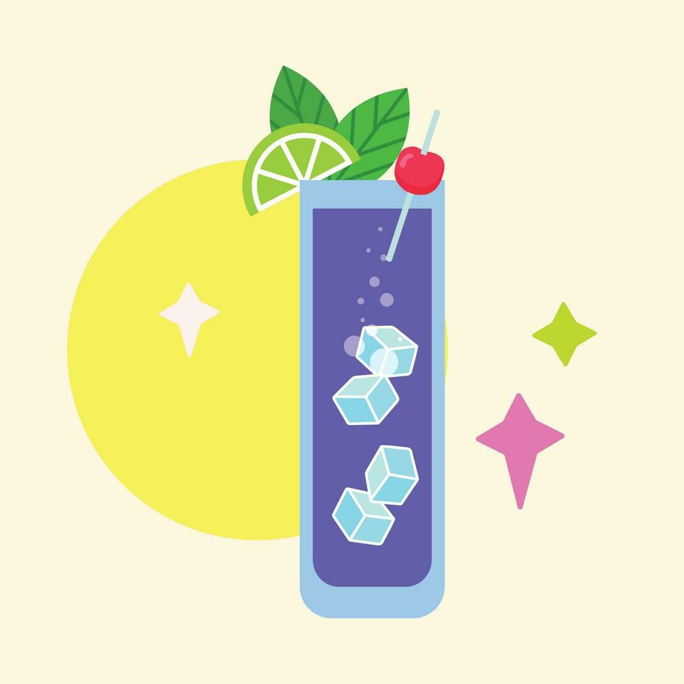 Isolated cokctail glass icon Beverage Vector illustration
