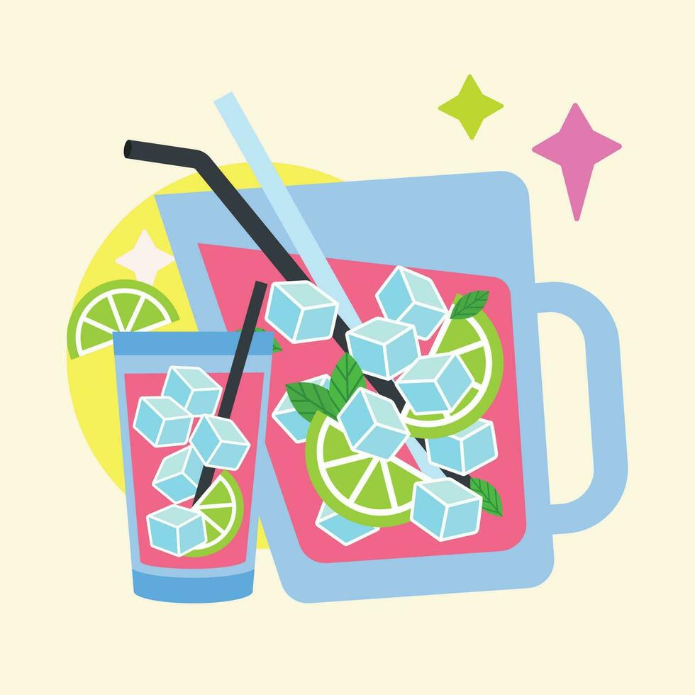 aislado cóctel vaso icono bebida vector ilustración