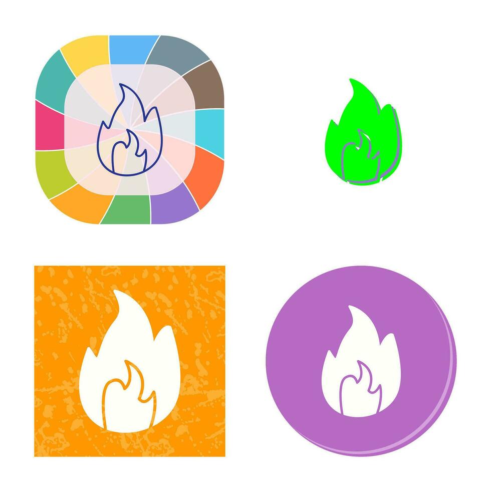 Unique Flame Vector Icon