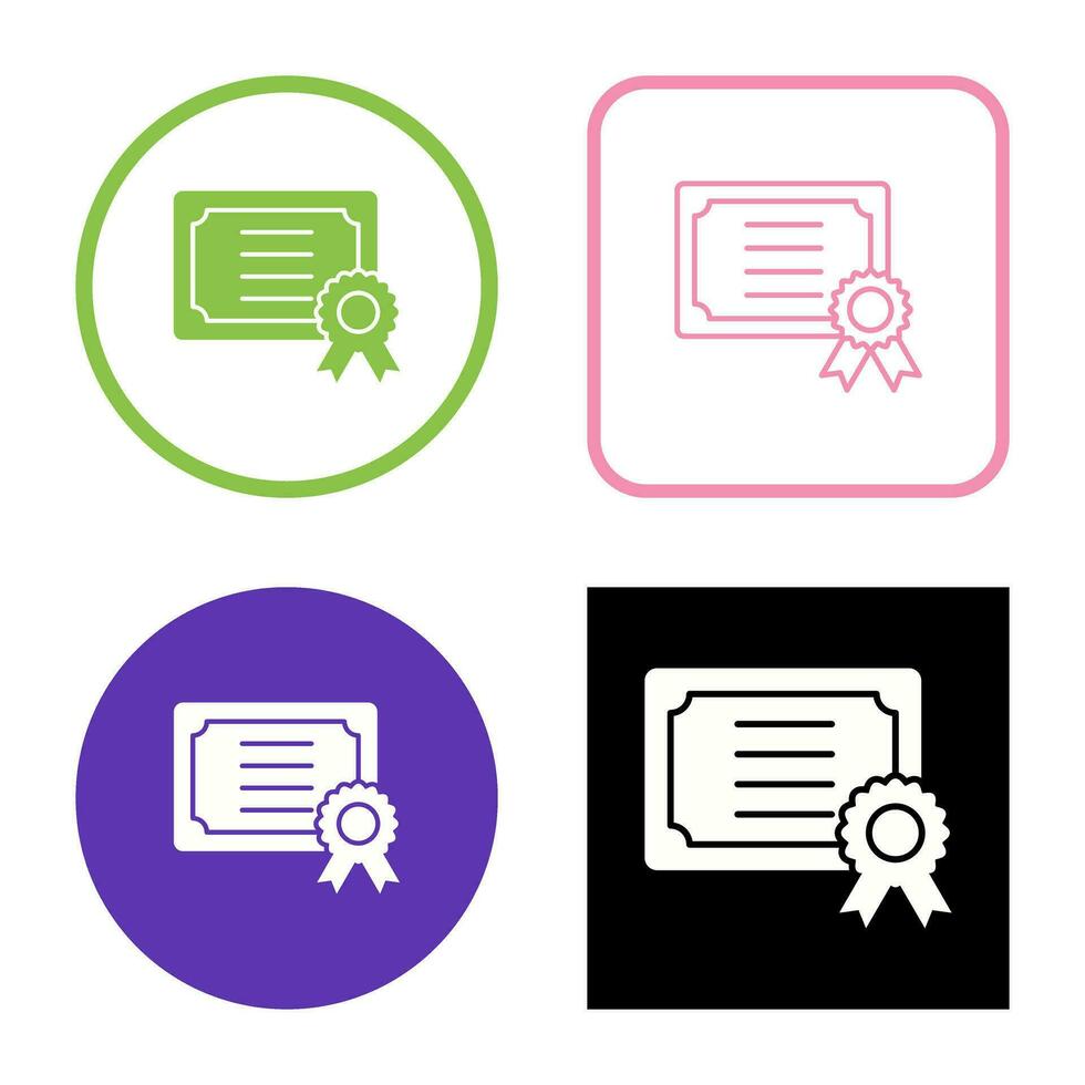 Certificate Vector Icon
