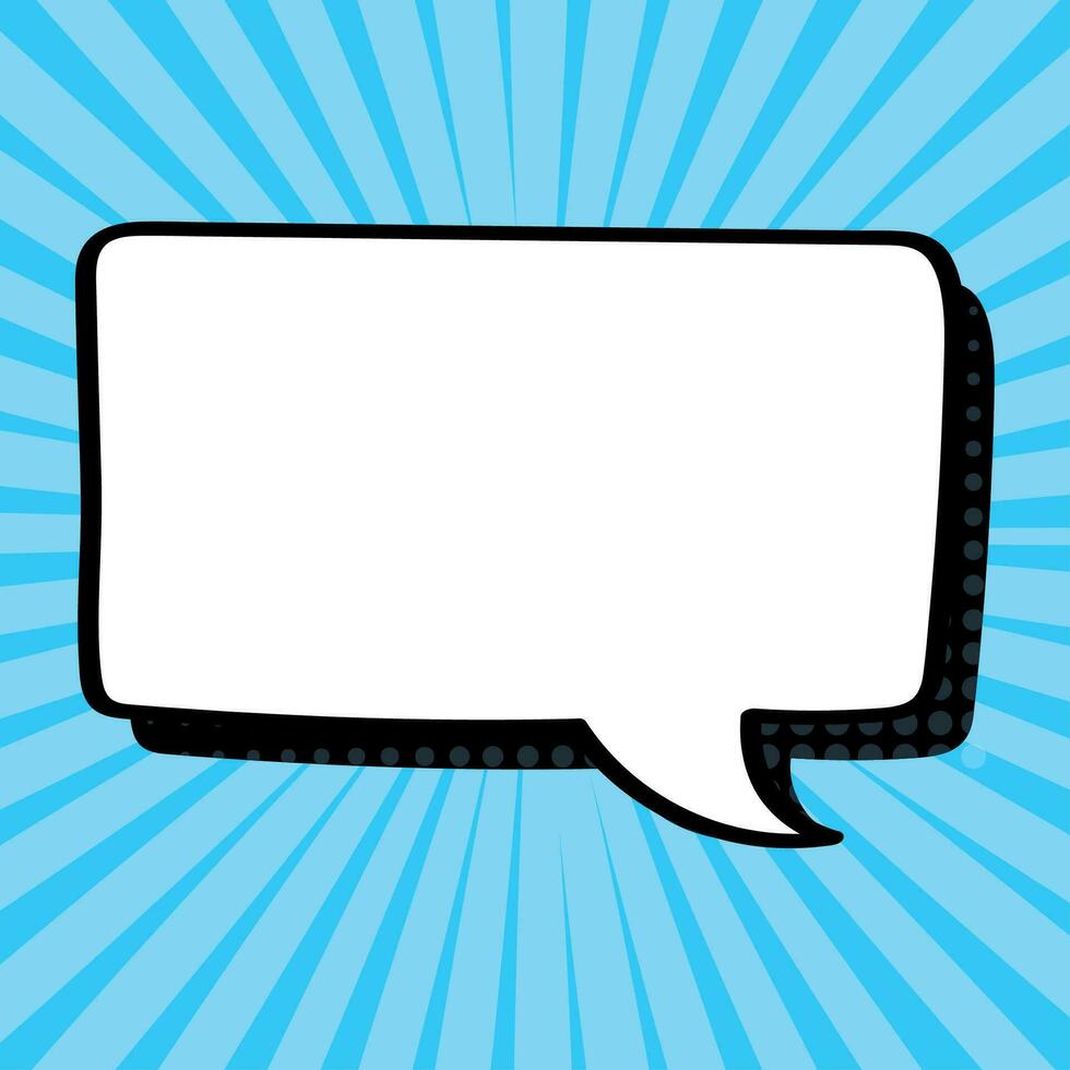 Empty comic bubble chat Vector illustration