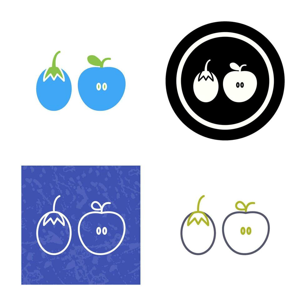 icono de vector de frutas y verduras