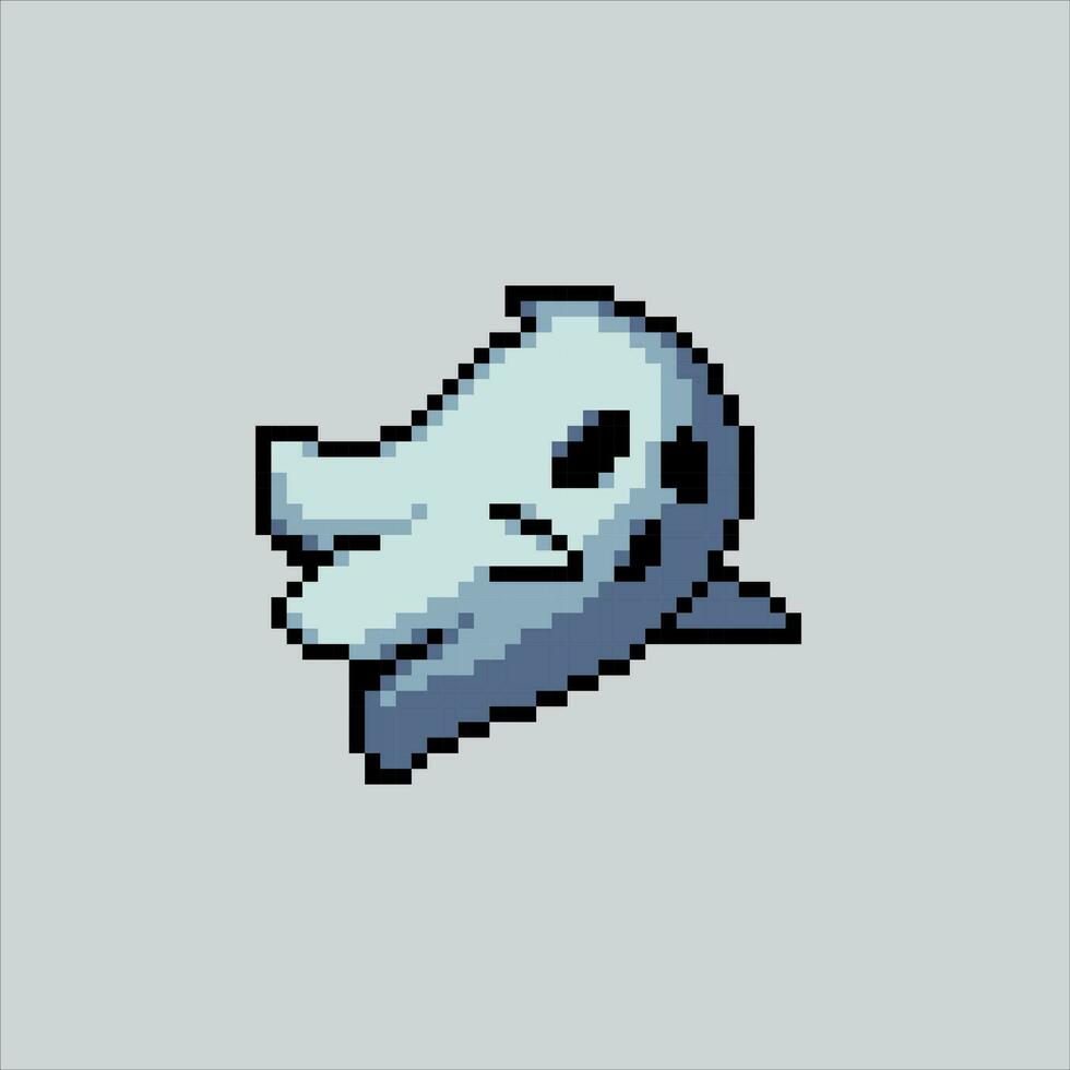 Pixel art illustration Spooky Ghost. Pixelated Ghost. Scary Spooky Ghost pixelated for the pixel art game and icon for website and video game. old school retro. vector