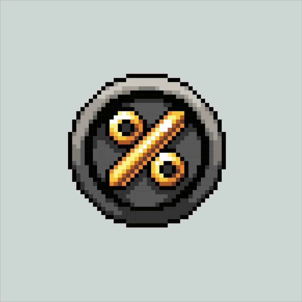 Pixel art illustration Dicount. Pixelated Disount Icon. Discount icon pixelated for the pixel art game and icon for website and video game. old school retro. vector