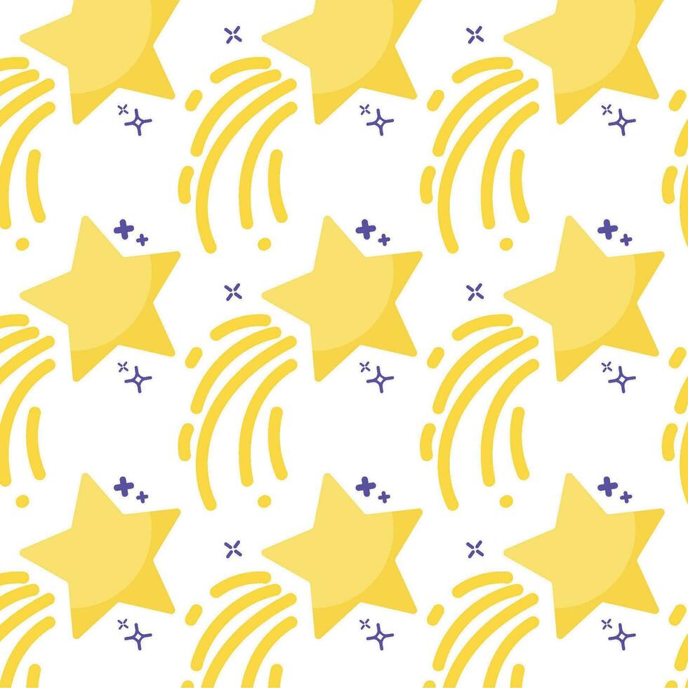 Golden star shape pattern background Vector illustration