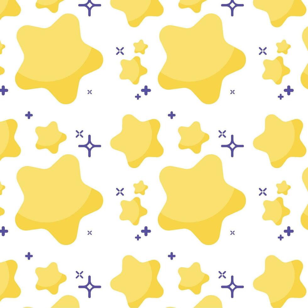 Golden star shape pattern background Vector illustration