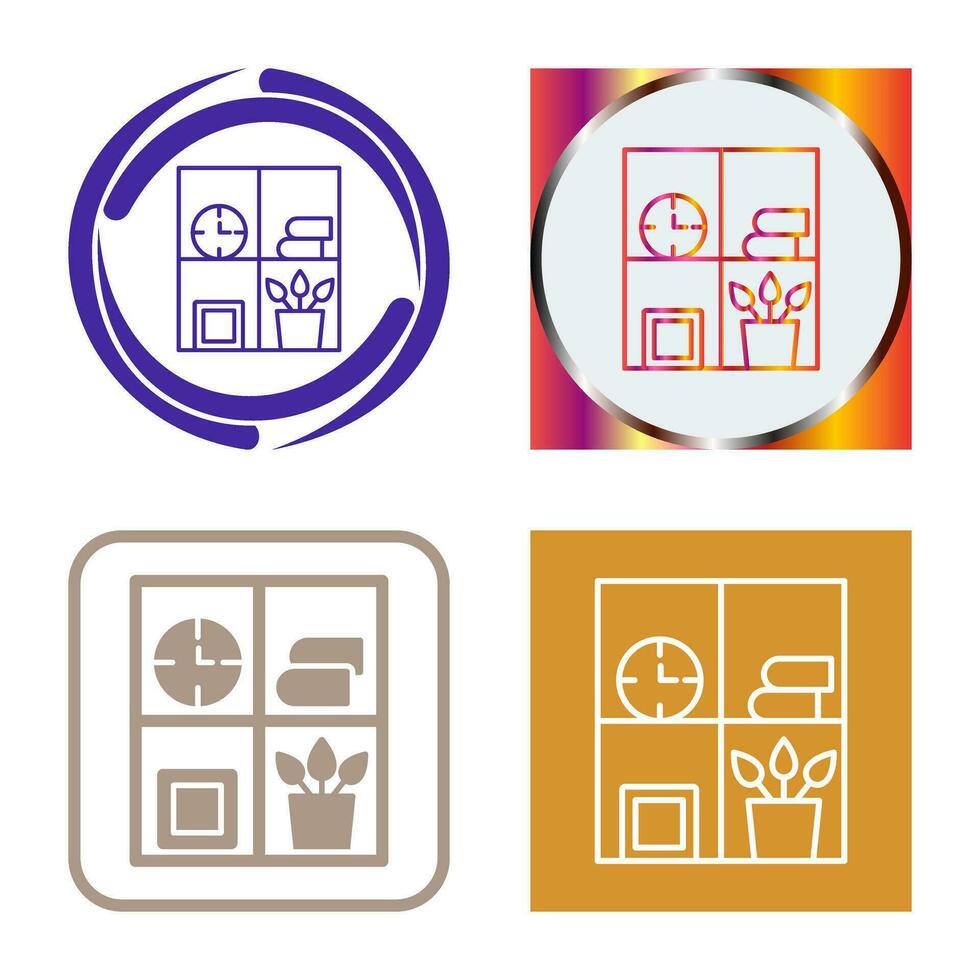 Bookshelf Vector Icon