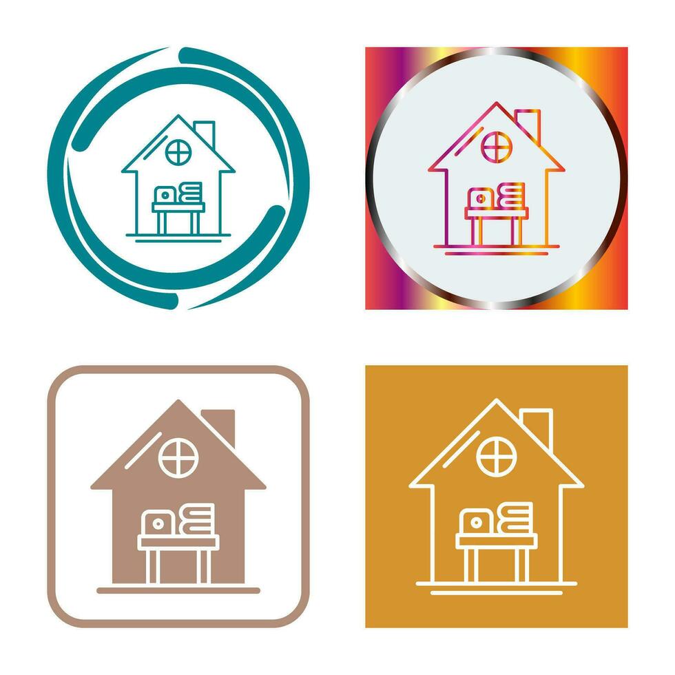 Home Work Place Vector Icon