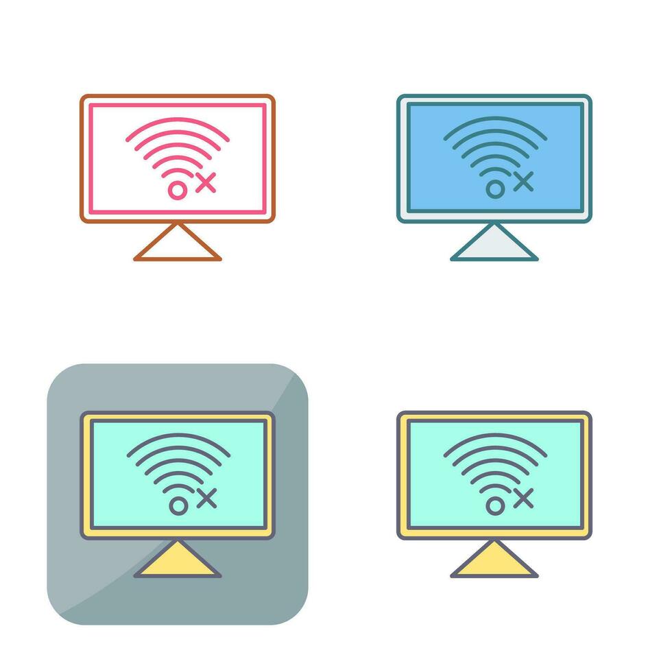 Disconnected Network Vector Icon