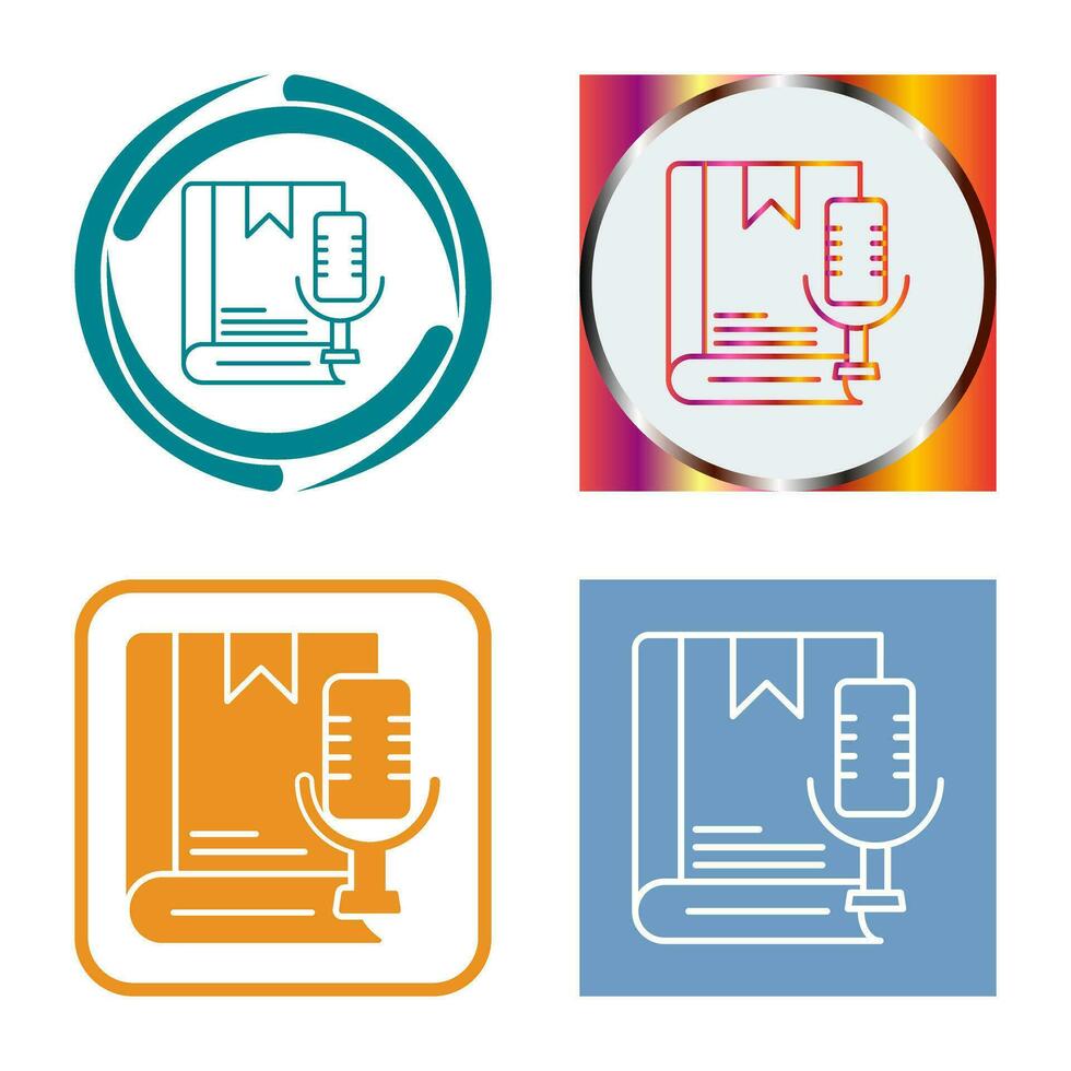 icono de vector de audiolibro