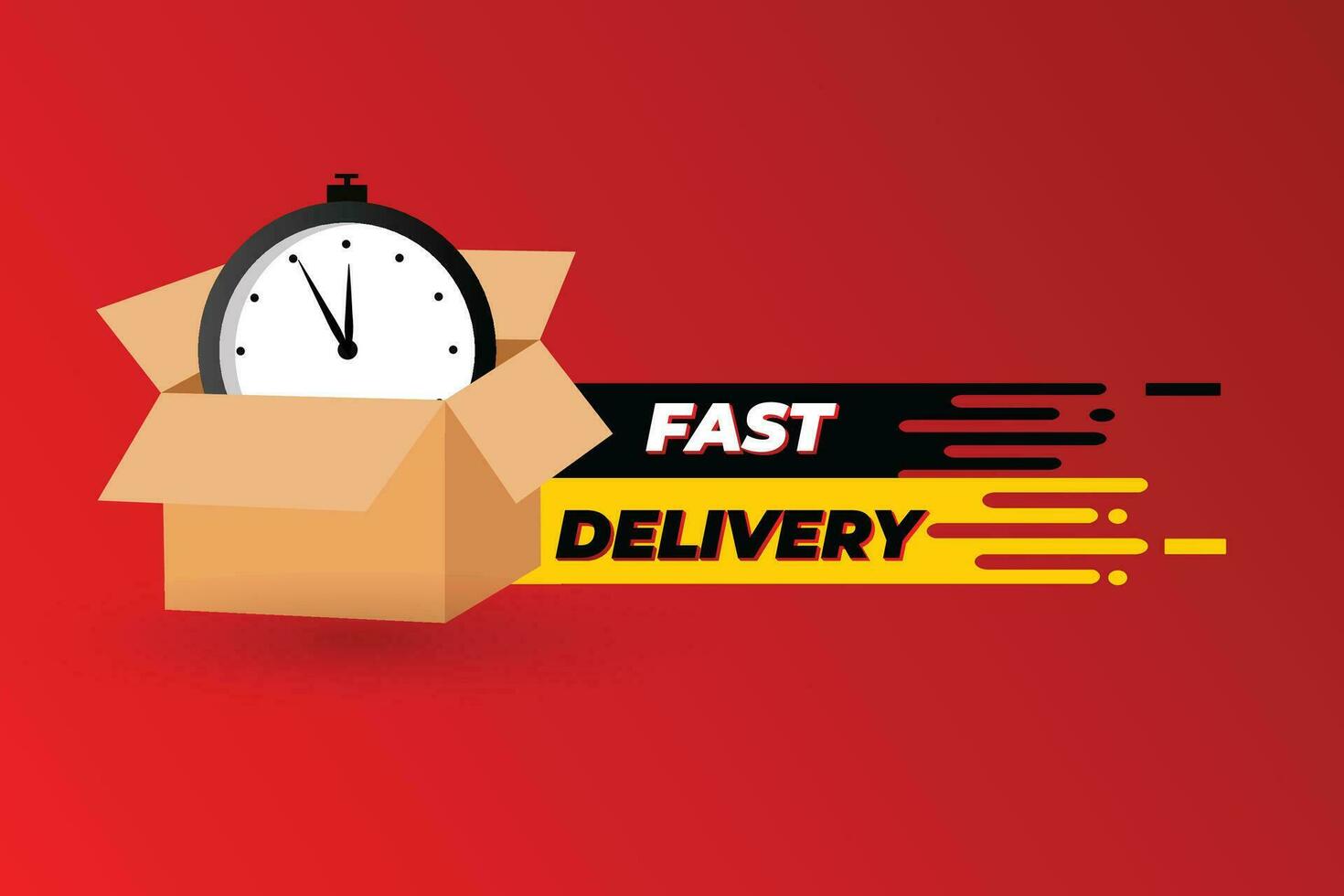 Vector fast delivery logo with courier