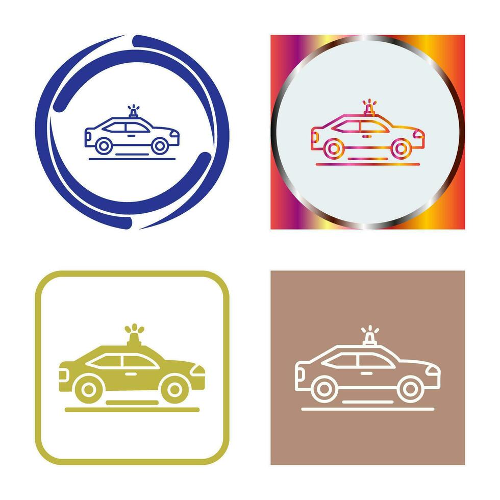 icono de vector de coche de policía