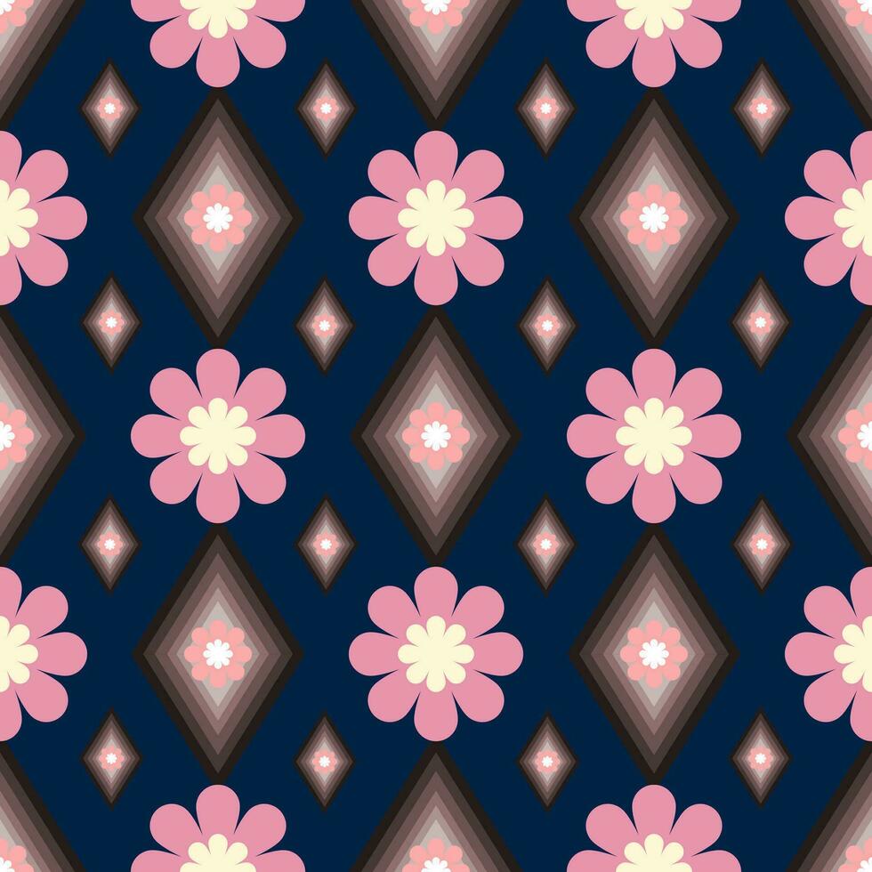Seamless pattern background with flowers vector